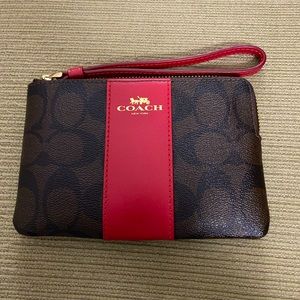 Coach Wrislet in Signature Logo and Red